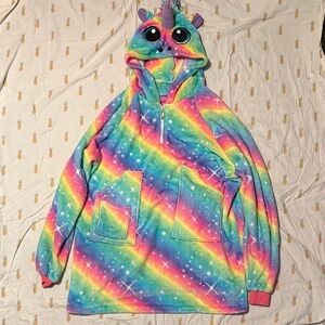 Rainbow Unicorn Kids Blanket Hoodie